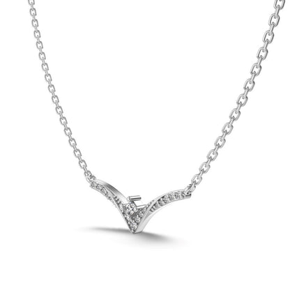 Collier Femme en Argent 925 Plaqué Or 18K avec Zircon – Élégance Minimaliste