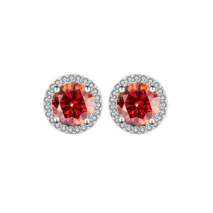 Boucles d’Oreilles en Argent 925 avec Moissanite – Élégance Céleste