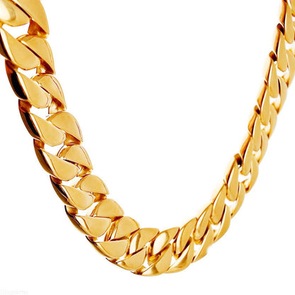 Collier Urbain Homme en ACIER Titane – Chaîne Épaisse à Finition Polie, Style Urbain et Audacieux