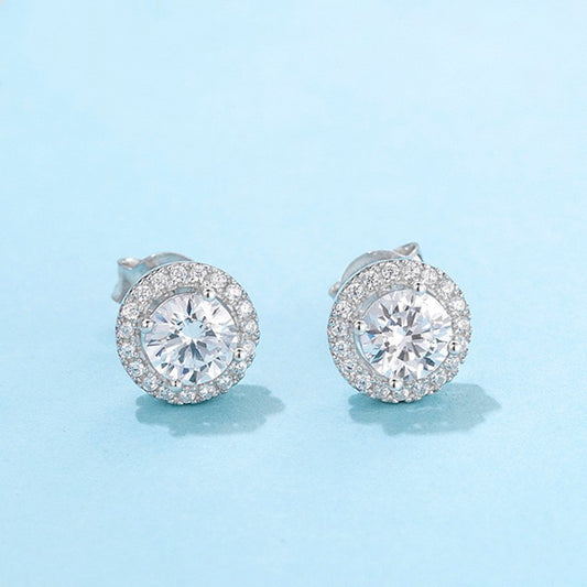 Boucles d'oreilles en Moissanite et ARGENT 925 – Élégance vintage