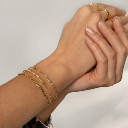 Bracelet Chaîne Mini en ARGENT 925 Plaqué OR – Élégance Discrète et Moderne