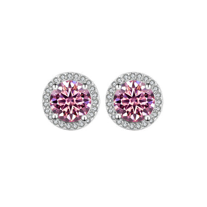 Boucles d’Oreilles en Argent 925 avec Moissanite – Élégance Céleste