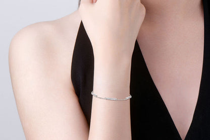 Bracelet Femme Moissanite Plaqué Or