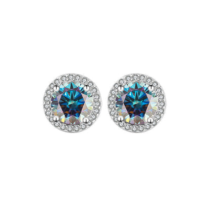 Boucles d’Oreilles en Argent 925 avec Moissanite – Élégance Céleste