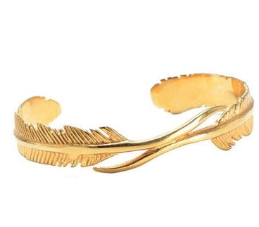 Bracelet Plume en ACIER Titane – Élégance Bohème et Style Intemporel