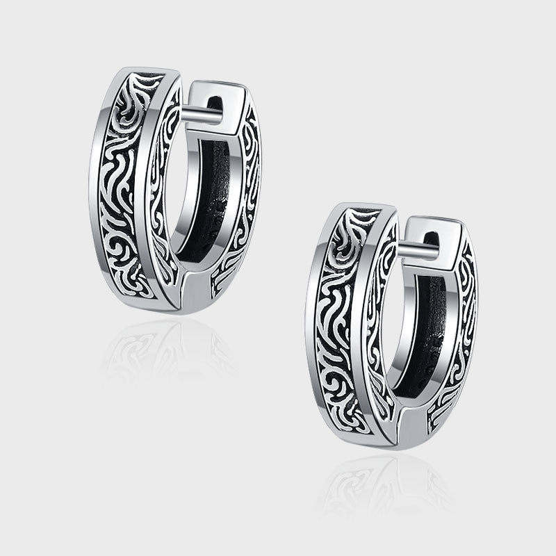 Petites Boucles d’Oreilles Vintage en ARGENT S925 – Style Intemporel