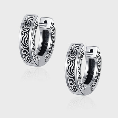 Petites Boucles d’Oreilles Vintage en ARGENT S925 – Style Intemporel