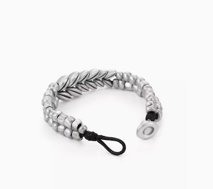 Bracelet d’oreille en ARGENT STERLING 999 pour homme avec perles design