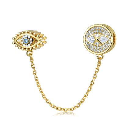 Charm plaqué OR en ARGENT S925 et Zircon scintillant