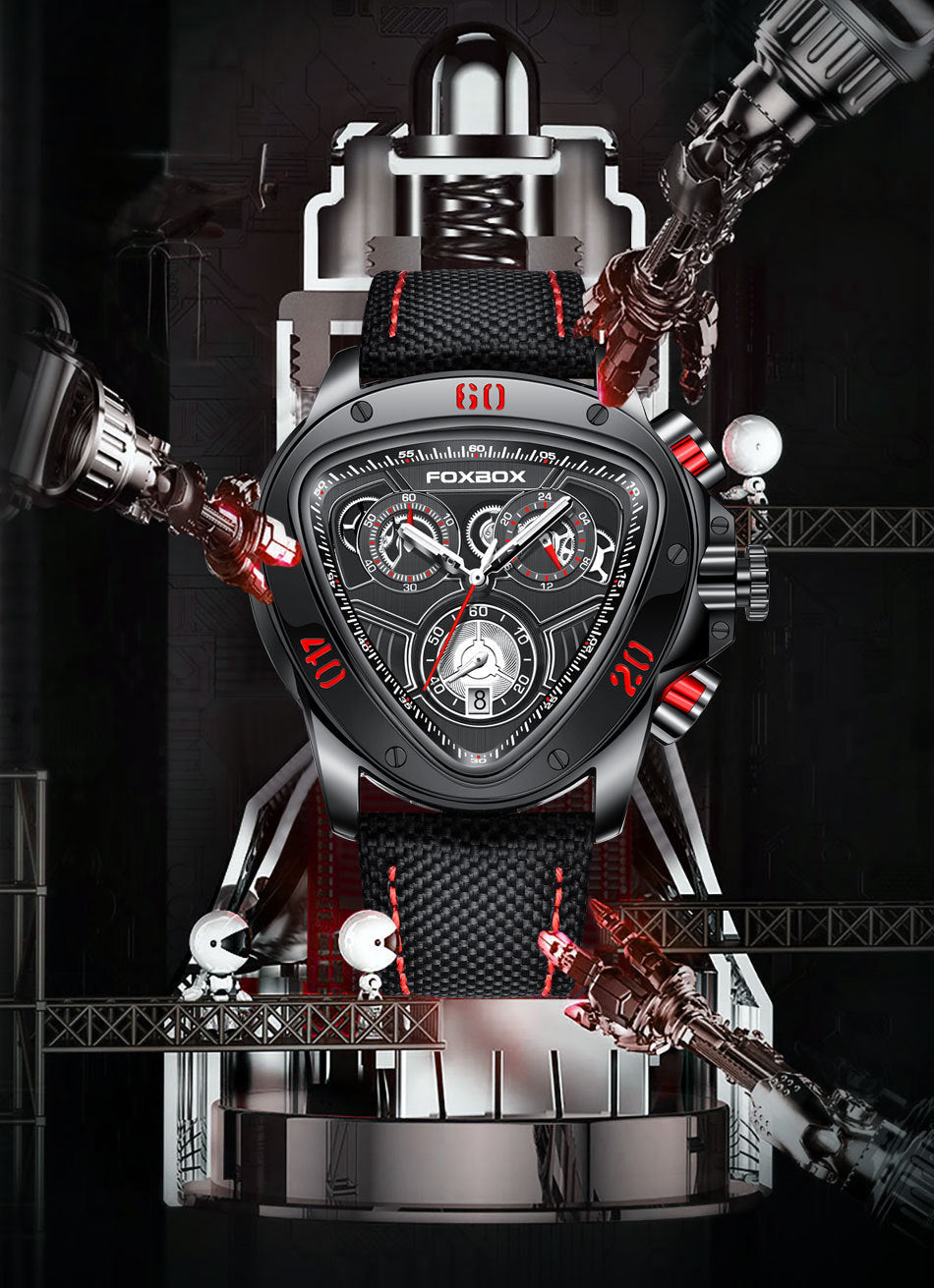 Montre Homme Quartz Snake Head – Design Puissant & Fonctions Pratiques