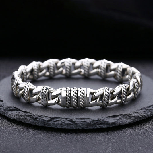 Bracelet Homme Argent 925  – Chaîne Épaisse Style Luxe | JIO Bijoux