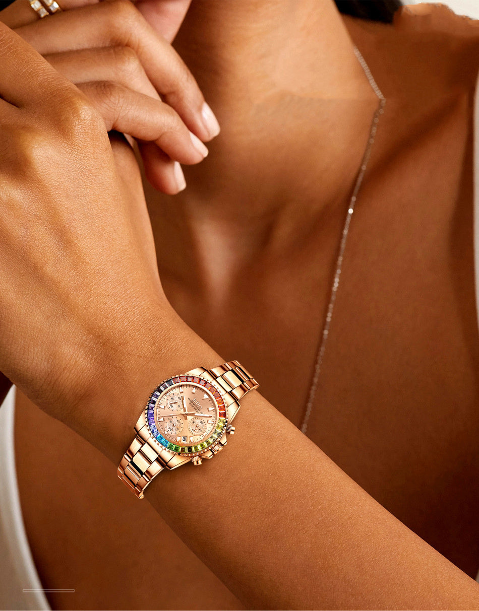 Montre Femme Stylée et Étanche – Design Tendance et Boîtier Métal Chic