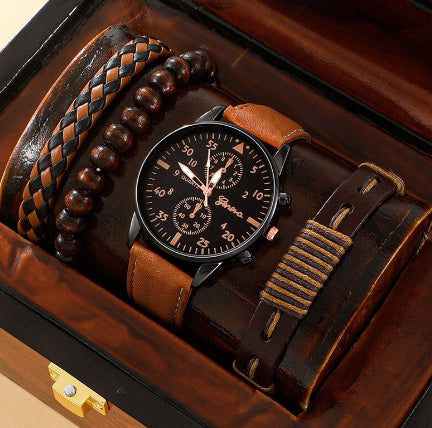 Montre Homme à Quartz avec Bracelet – Style Simple & Tendance