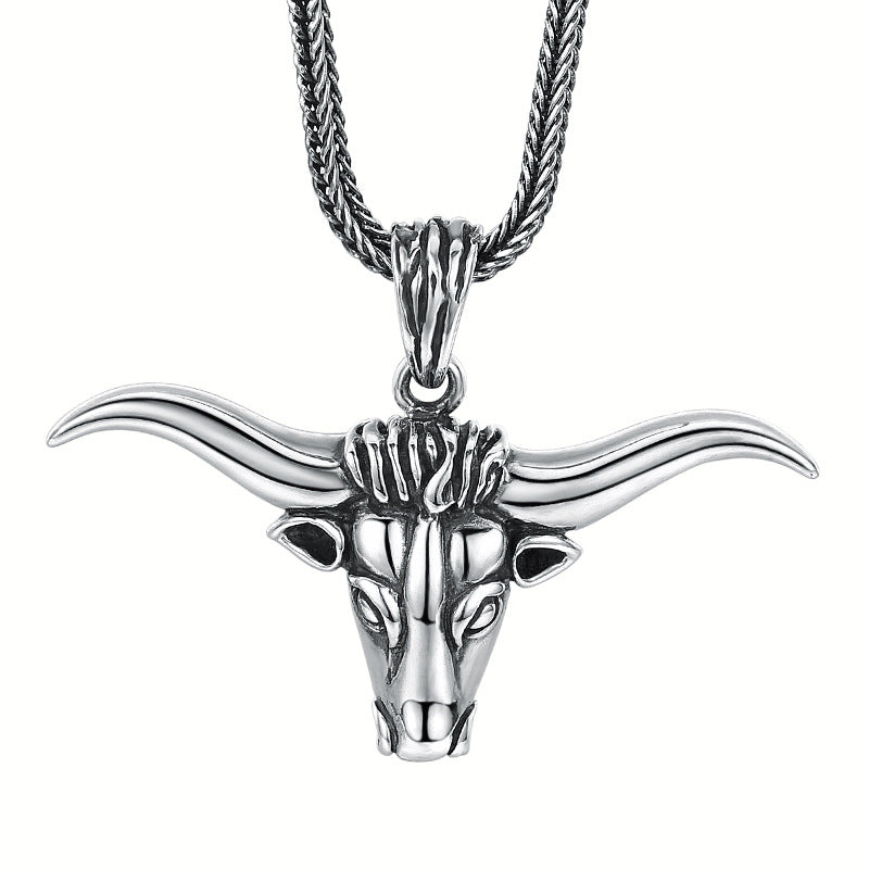 Collier Homme Tête de Taureau en Argent 925 – Force & Caractère
