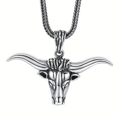 Collier Homme Tête de Taureau en Argent 925 – Force & Caractère