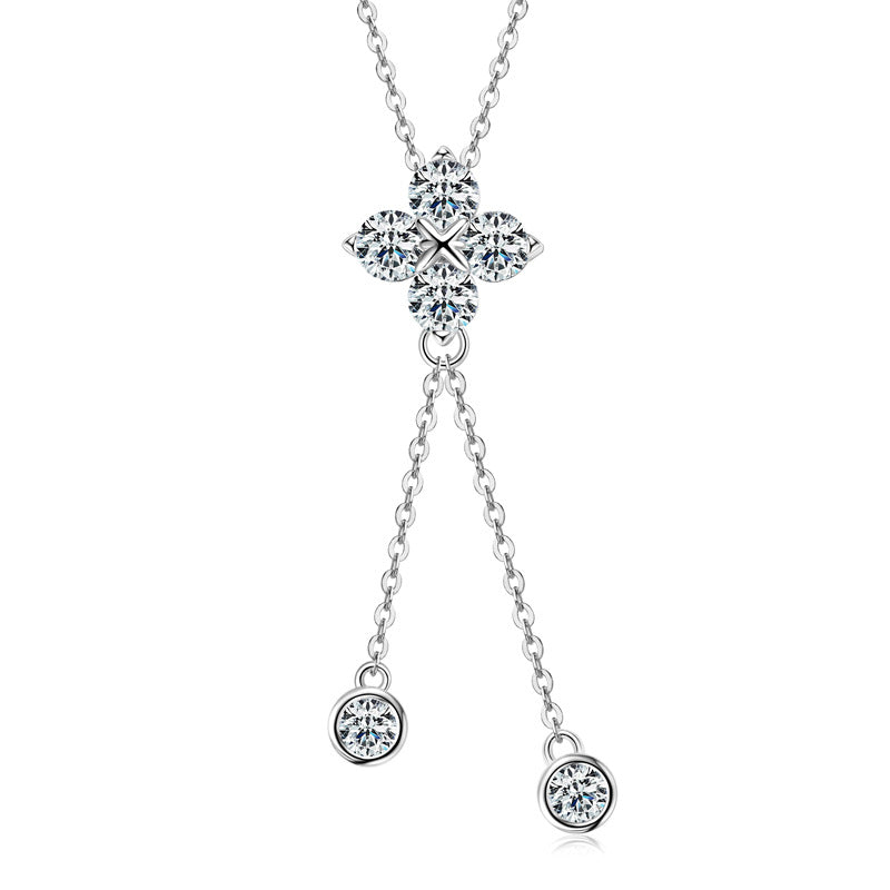 Collier Femme en Argent 925 avec Moissanite – Élégance Lumineuse
