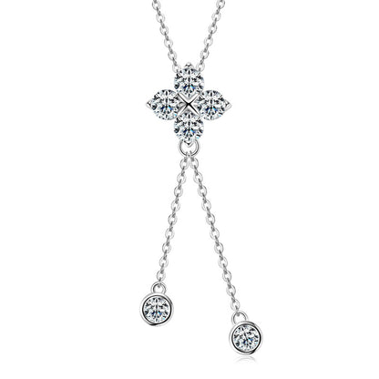 Collier Femme en Argent 925 avec Moissanite – Élégance Lumineuse
