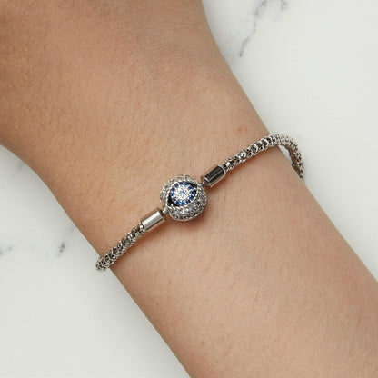 Bracelet Oeil en ARGENT S925 avec Zircon – Délicat et Moderne