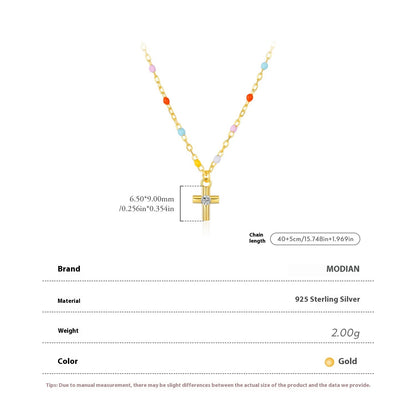 Chaîne Femme en ARGENT S925 avec Pendentif Croix – Élégance Brillante