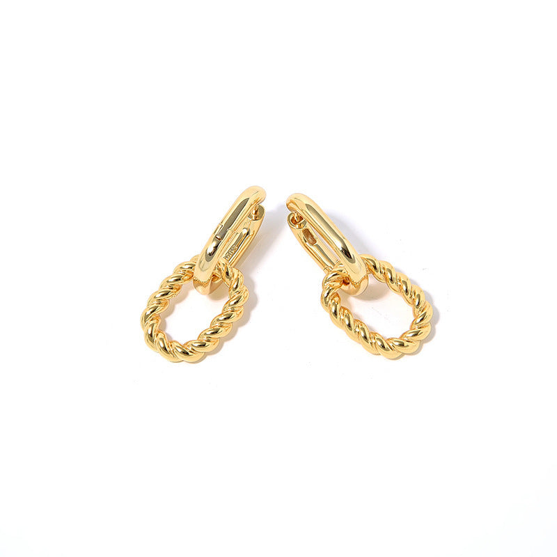 Boucles d’oreilles Double Anneaux en ARGENT 925 Plaqué OR – Élégance modulable