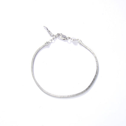 Bracelet Chaîne Serpent Carré Vintage – Argent S925 Plaqué Or 18K