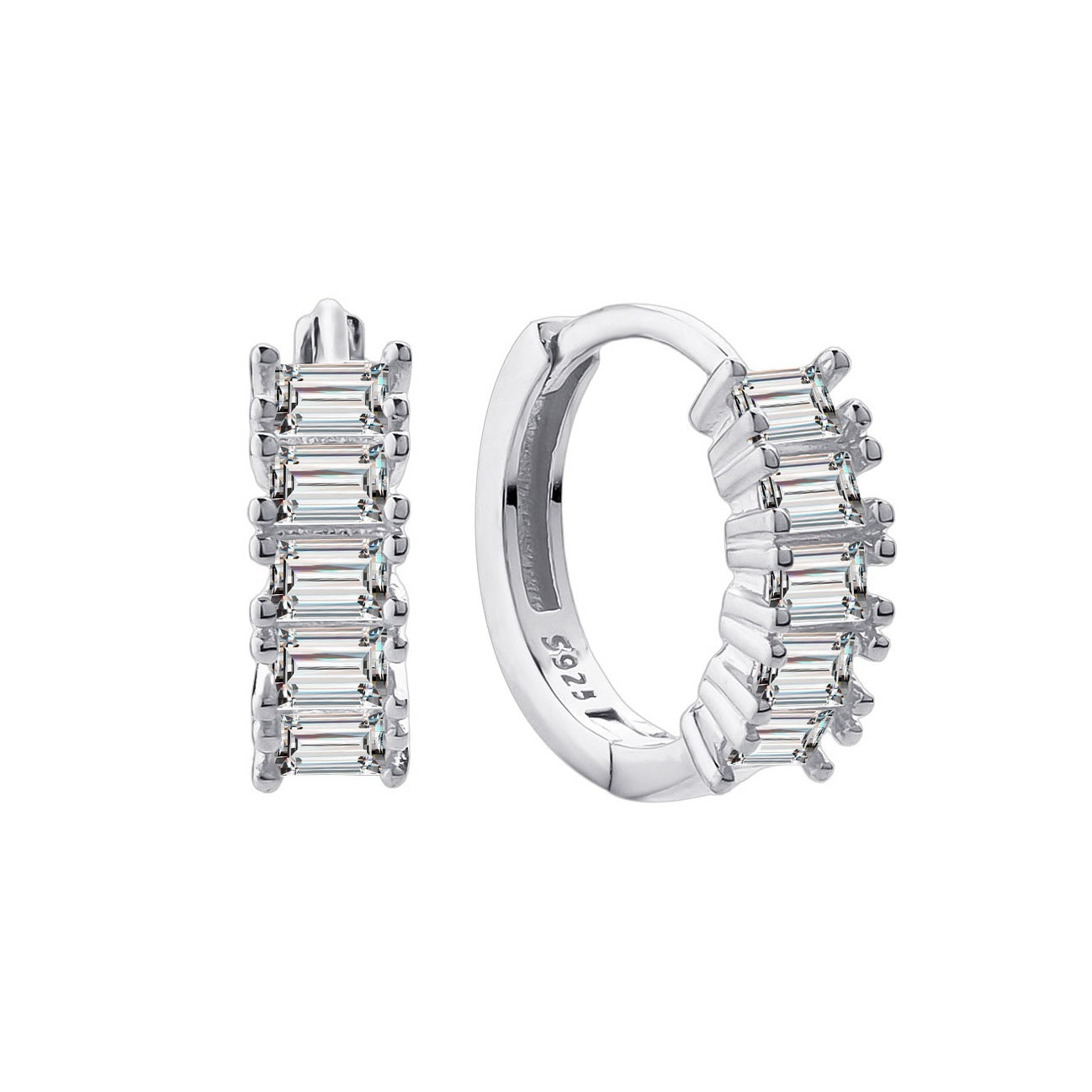 Boucles d’oreilles Cube en ARGENT S925 – Finition Or rose ou Platine