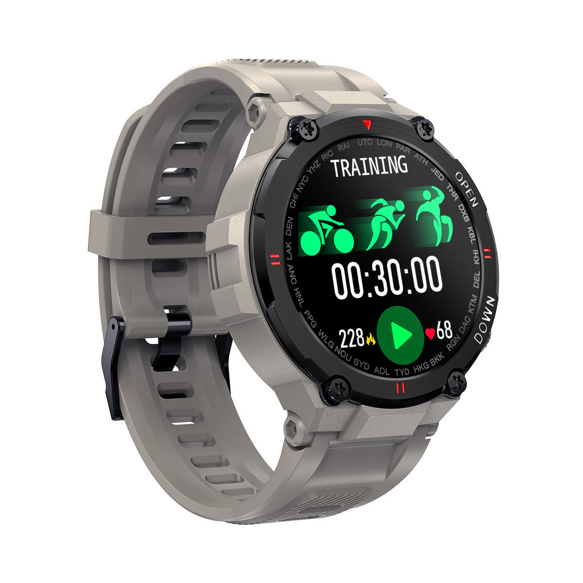 Montre Connectée Homme Android – Écran Tactile et Bracelet Silicone