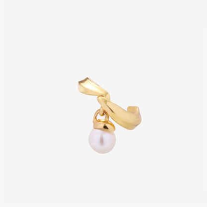 Boucles d’oreilles légères en ARGENT 925 Plaqué Or 18 carats avec Perles – Élégance subtile