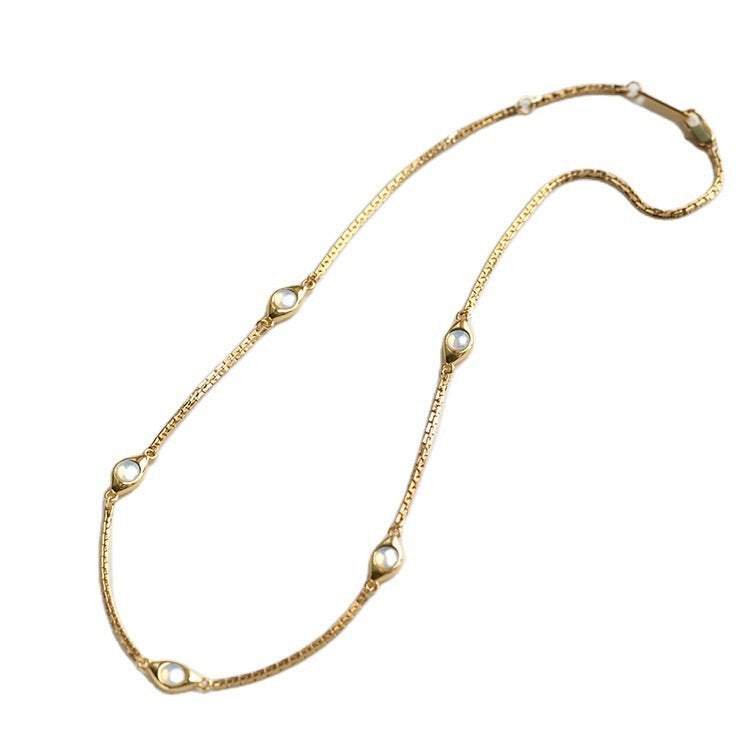 Collier Opale en CUIVRE plaqué OR 18K – Élégance Intemporelle