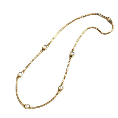 Collier Opale en CUIVRE plaqué OR 18K – Élégance Intemporelle