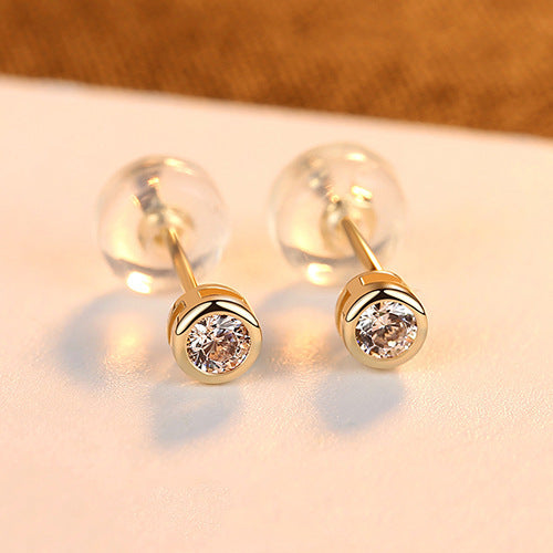 Boucles d’oreilles rondes Sauvage en OR 14 carats – Éclat discret et raffiné