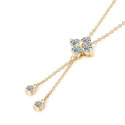 Women's 925 Silver Necklace with Moissanite – Luminous Elegance
