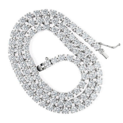Chaîne de Tennis en ARGENT STERLING 925 – Sertie de Diamants Brillants pour un Style Luxe