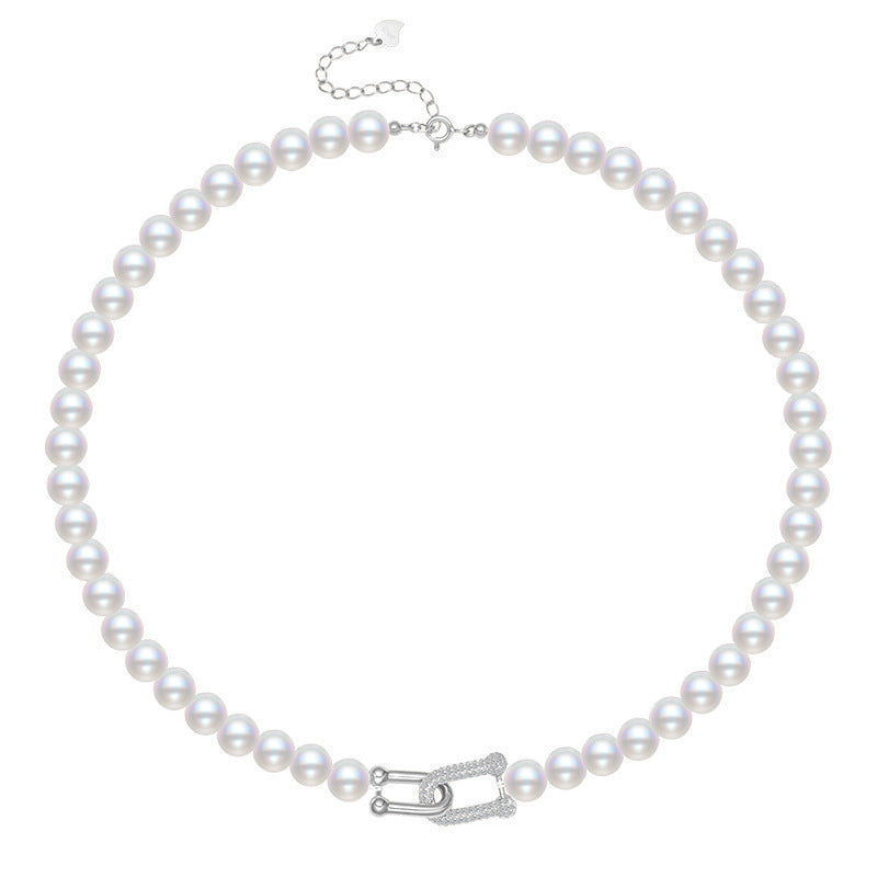 Collier de Perles de Coquillage avec Fermoir Vachette en ARGENT 925 – Élégance Naturelle et Luxe Léger Personnalisé