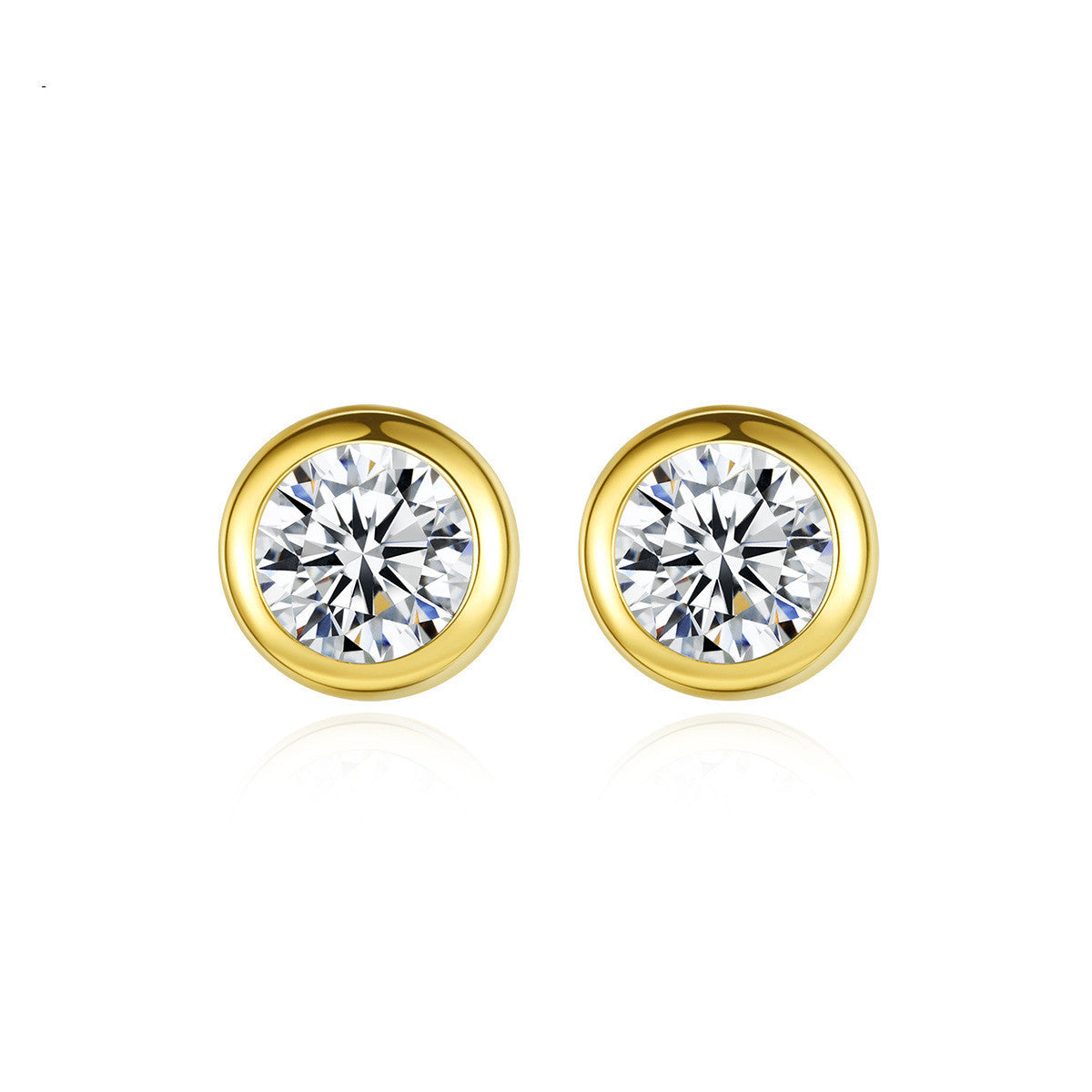 Boucles d’oreilles rondes Sauvage en OR 14 carats – Éclat discret et raffiné