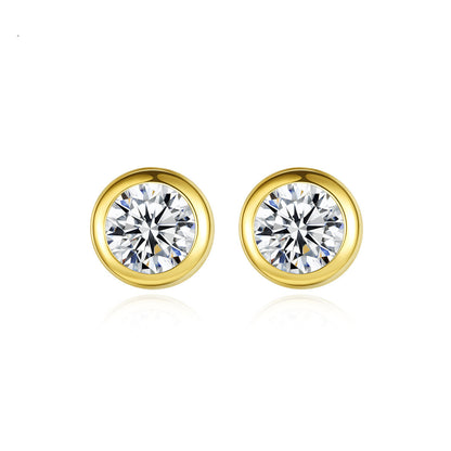Boucles d’oreilles rondes Sauvage en OR 14 carats – Éclat discret et raffiné