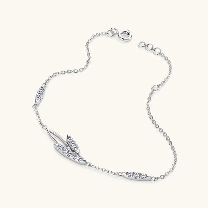 Bracelet Femme Feuille en Argent et Or – Élégance Naturelle et Raffinée