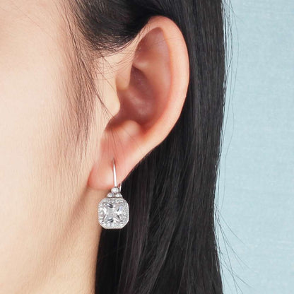 Boucles d’oreilles Couronne en ARGENT S925 avec Strass - Chic Intemporel
