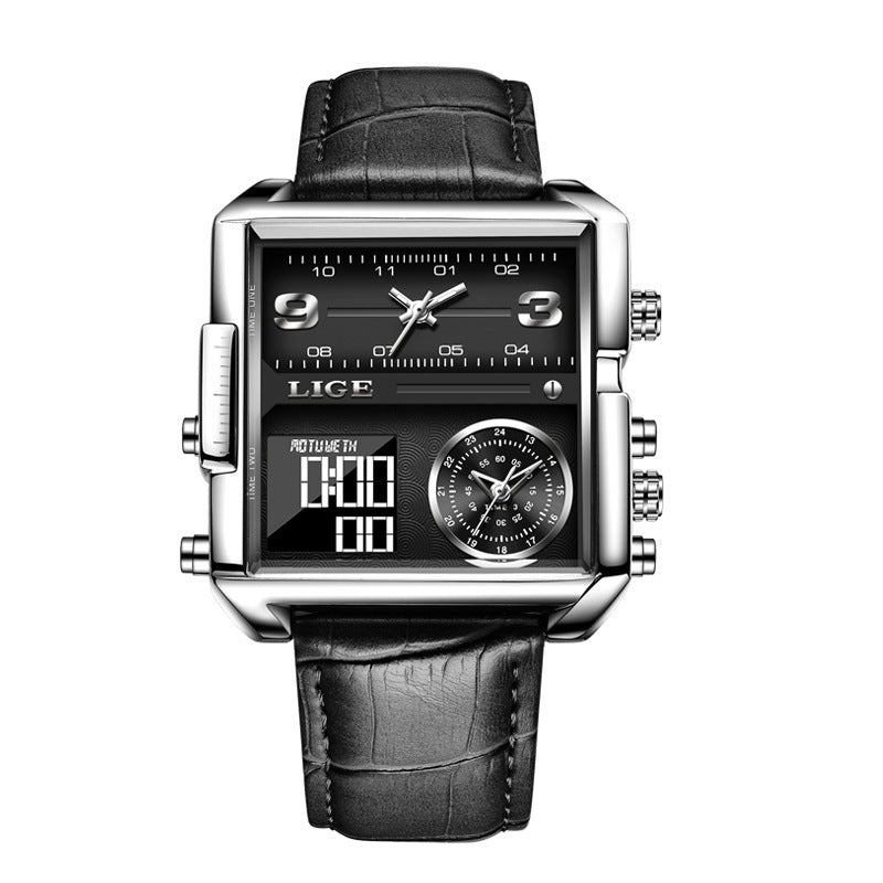 Montre Chronographe Homme Carrée – Sport, Élégance et Fonctionnalité