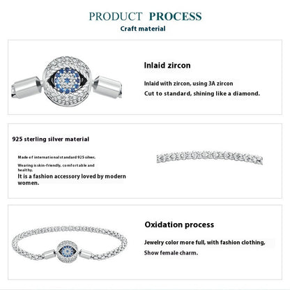 Bracelet Oeil en ARGENT S925 avec Zircon – Délicat et Moderne