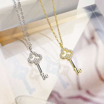 Collier Femme Clé en Argent 925 – Symbole d’Amour et de Chance