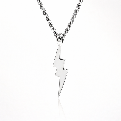 Collier Éclair en Argent 925 – Symbole de Force & Style Moderne