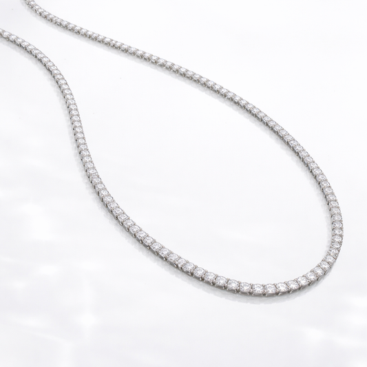 Collier Femme Luxe en Argent 925 et Moissanites – Élégance Intemporelle
