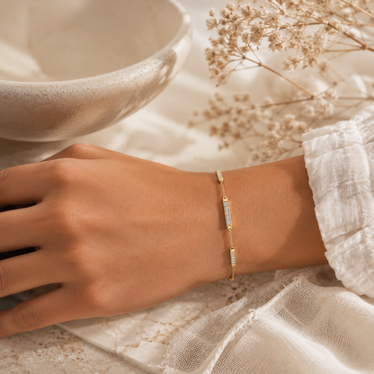 2 Moissanite Gold Plated Women's Bracelets