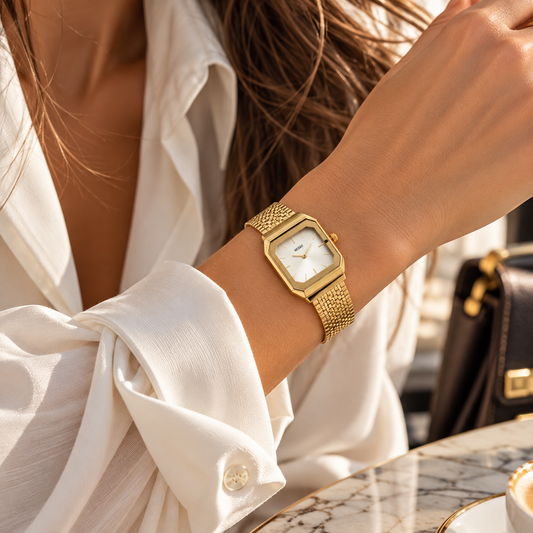 Montre Femme Cadran Carré Large – Style Luxe Léger et Élégance Moderne