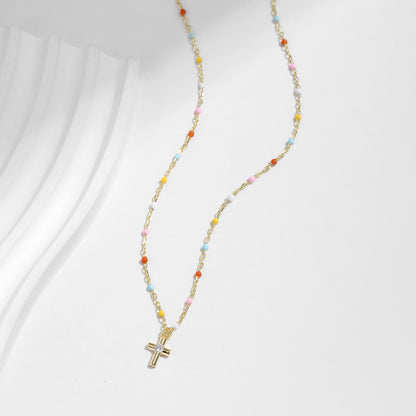 Chaîne Femme en ARGENT S925 avec Pendentif Croix – Élégance Brillante