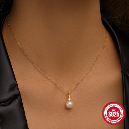 Chaîne Femme en ARGENT S925 avec Perle – Élégance Chic & Intemporelle