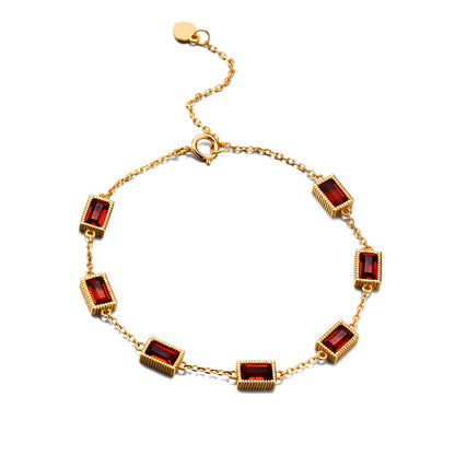 Bracelet Femme Cristal Plaqué Or en Argent