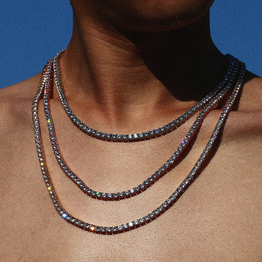 Collier de Luxe Urbain en ARGENT S925 et Moissanite – Éclat précieux, style affirmé