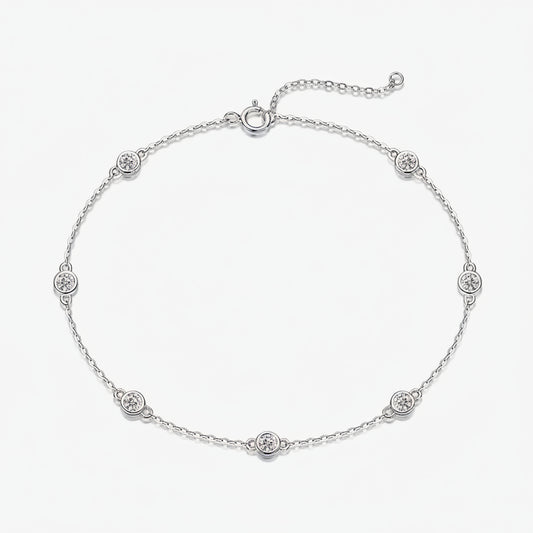 Bracelet Femme ARGENT S925 avec Moissanites - Éclat de luxe à porter tous les jours